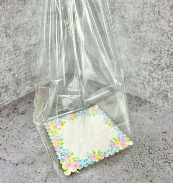 Пакет на жестком дне №1,5, 14 х 14 х 53 см  "Весенние цветы"