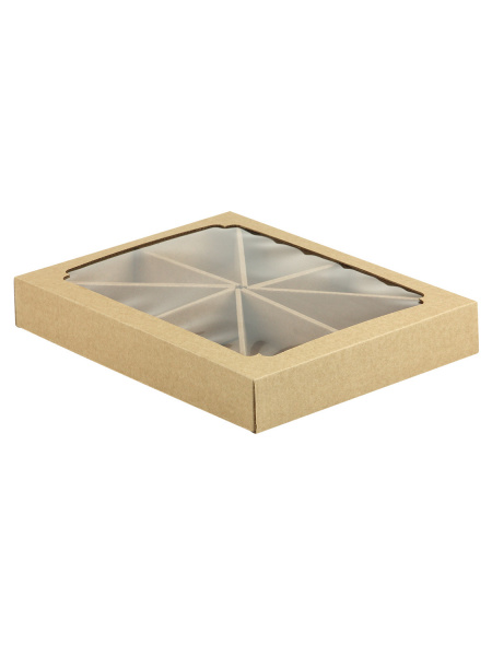 Коробка с окном с разделителем Звезда  260 х 215 х 40 мм H5.1 крафт, по 5 шт