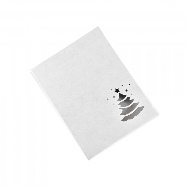 Коробка 260 х 215 х 40 мм K5.3.0 вырубка "Елка" белая