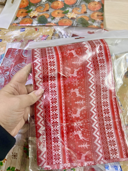Набор новогодней бумаги тишью