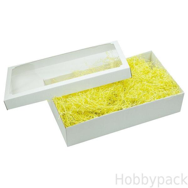 Коробка с окном 450 х 250 х 100 мм H9.0 белая, по 5 шт