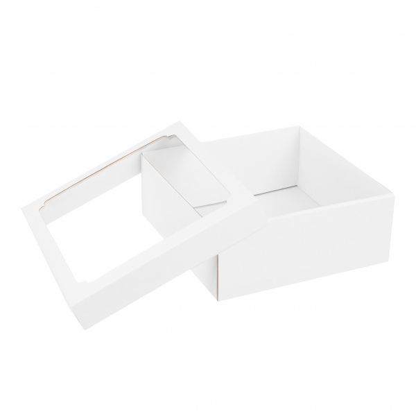 Коробка с окном 300 х 300 х 120 мм H10.0 белая, по 5 шт