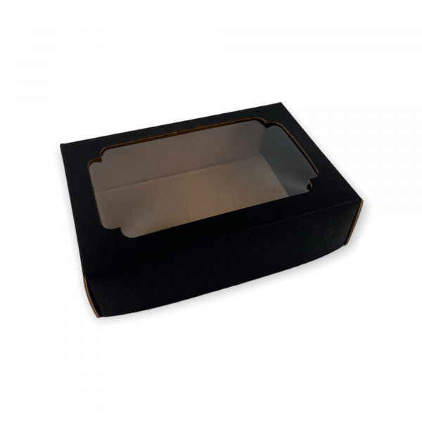 Коробка с окном 155 х 110 х 45 мм H1.2 черный, по 5 шт