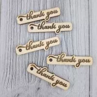 Бирка деревянная 15 х 50 мм "Thank you"